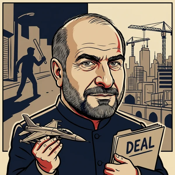 ガリバフ(元IRGC空軍司令官、現国会議長)の風刺ポートレート