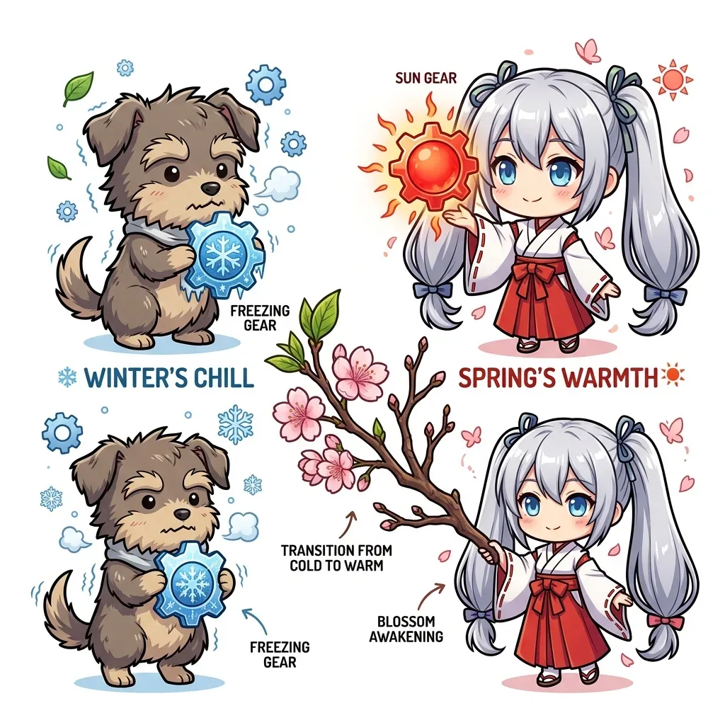 二段階開花のメカニズム図解